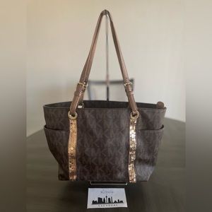 SOLD - Michael Kors Sequin Logo Bag